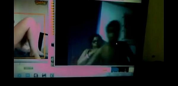  Deshi couple showing boobs on Facebook video chat